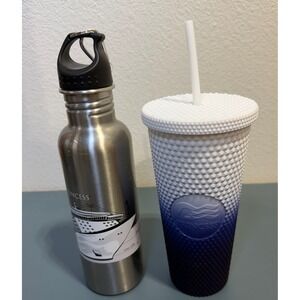 Princess Cruises Regal Princess Water Bottle and Studded Ombre Tumbler Set